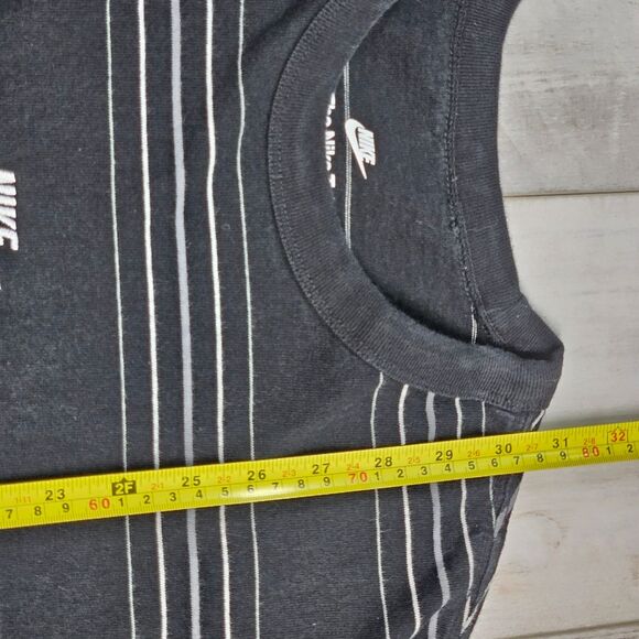 Nike The Nike Tee Loose Fit Mens XL Stripe Black White Cotton Essential TShirts - Picture 6 of 10
